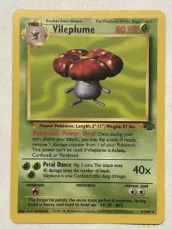 Pokemon TCG Vileplume 31/64 Jungle Unlimited Non-Holo Card - Image 1