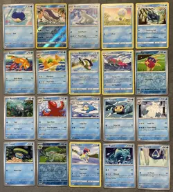 Water Type Pokemon Cards Lot Includes Rare Reverse Holo Foil Wailord + More - Image 1