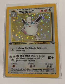 1st Edition Wigglytuff Jungle Holo Rare Card 16/64 NM/LP Condition Pokemon TCG - Image 1