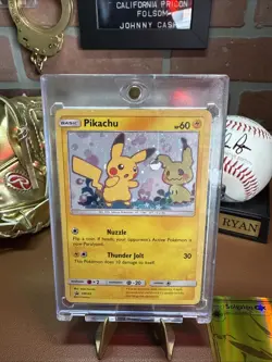Pikachu SM162 Promo Pokemon Card Holo Rare LP - Image 1
