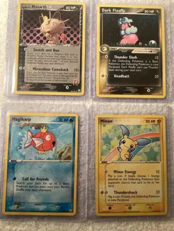 Pokemon Trading Card Collection - Meowth, Flaaffy, Magikarp, Minun(G3) - Image 1