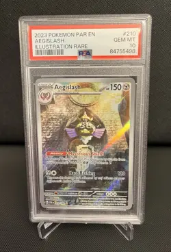 PSA 10 2023 Aegislash IR 210/182 Paradox Rift Illustration Rare Pokemon Card - Image 1