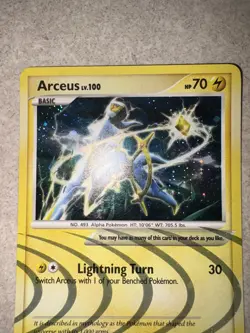 Pokemon Arceus AR6 Platinum Secret Rare Holo Card Light To Moderate Play - Image 3