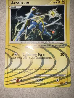 Pokemon Arceus AR6 Platinum Secret Rare Holo Card Light To Moderate Play - Image 4