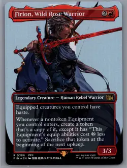 MTG Firion, Wild Rose Warrior (Borderless) FOIL Final Fantasy - Image 1