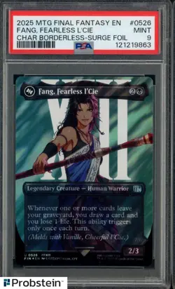 2025 MTG Final Fantasy Borderless Surge Foil #0526 Fang Fearless I'cie PSA 9 - Image 1