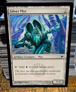 magic the gathering - Silver Myr - Artifact Creature - Island - Blue - Colorless - Image 1