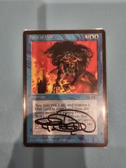 MTG. Force of Will . Signed. Alliances Terese Nielsen. MP/HP - Image 1
