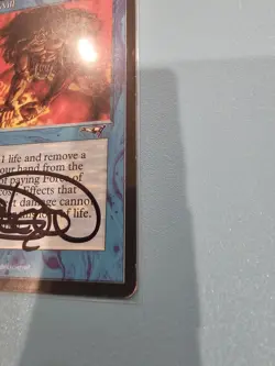 MTG. Force of Will . Signed. Alliances Terese Nielsen. MP/HP - Image 2