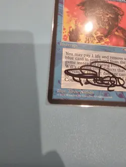 MTG. Force of Will . Signed. Alliances Terese Nielsen. MP/HP - Image 3