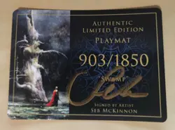 MTG Seb McKinnon Swamp Stitched Playmat Signed Kickstarter !!Last One!! - Image 2