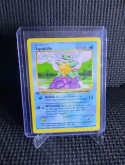 Squirtle Base Set Shadowless 1st Edition Pokemon 63/102 - NM - Image 1