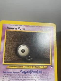 Pokemon - Unown [Q] Neo Destiny 1st Edition 59/105 2002 - Image 2