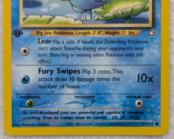 2000 Totodile #81 Neo Genesis 1st Edition Regular Pokemon Card Common - Image 3