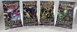 Pokemon XY Ancient Origins Complete 4 Booster Pack Art Set Factory Sealed Rare - Image 1