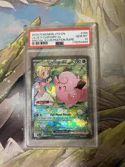 2025 POKEMON JOURNEY TOGETHER SPECIAL ILLUSTRATION LILLIE'S CLEFAIRY EX PSA 10 - Image 1