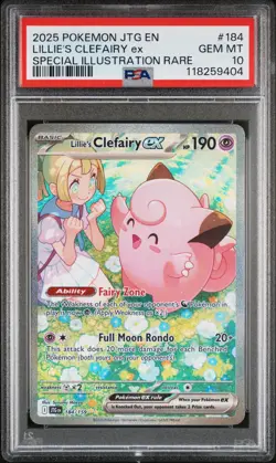 2025 POKEMON JOURNEY TOGETHER SPECIAL ILLUSTRATION LILLIE'S CLEFAIRY EX PSA 10 - Image 4