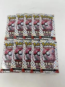 Lot of 10 - Pokemon TCG Scarlet & Violet 151 Booster Packs - Factory Sealed - Image 1