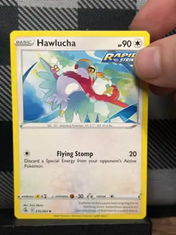 Pokemon TCG: Hawlucha 216/264, Fusion Strike - Image 1