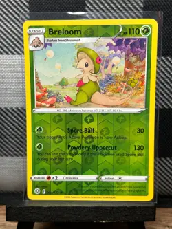 Pokemon TCG: Breloom 4/172, Brilliant Stars _ REVERSE HOLO - Image 1