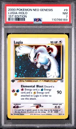 2000 POKEMON NEO GENESIS 1ST EDITION #9 LUGIA HOLO PSA 7 NM - Image 1