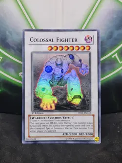 Yugioh Colossal Fighter 5DS1-EN043 Super Rare 1st Edition LP - Image 1