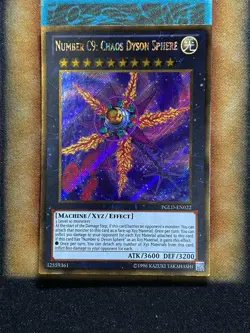 Yugioh Number C9: Chaos Dyson Sphere PGLD-EN022 Gold Secret Rare LP - Image 1