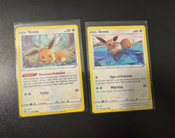 Eevee 52/72 & 119/189 Pokemon Cards Set of 2 Shining Fates Astral Radiance - Image 1