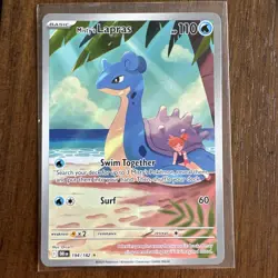 Pokemon TCG Card Misty's Lapras 194/182 Destined Rivals Full Art Secret Rare - Image 1