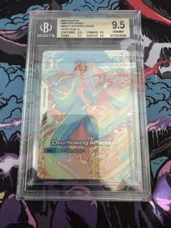 GUNDAM TCG CARD GAME OVERFLOWING AFFECTION GD01-118 U+ HOLO FOIL ENGLISH BGS 9.5 - Image 1