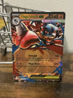 Mega Lucario Ex 077/132 Pokemon Card Rare Evolutions - Image 2