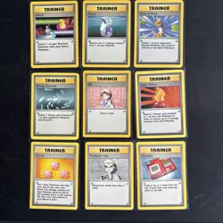 Pokemon Card Trainer Lot Base Set Unlimited 16 Cards - Image 1