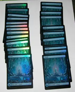 26x Island Foil Full Art Land card Duskmourn lot MTG - Image 1