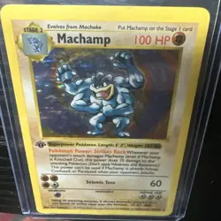 Machamp Holo Rare 1st Edition 8/102 Base Set Vintage 1999 Pokemon TCG Card - Image 3