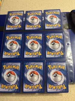 ASSORTED POKEMON CARD BINDER PAGE #6 (9ct) cards from mixed sets - Image 2