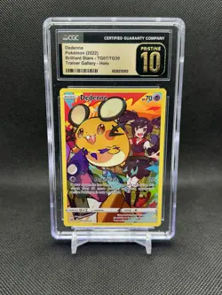 CGC 10 Pristine Dedenne TG07/TG30 Trainer Gallery Brilliant Stars Pokemon Card - Image 1