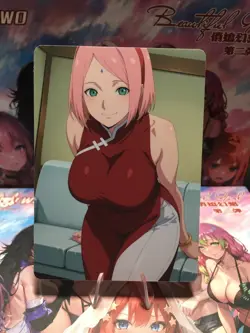 Sakura Naruto Shippuden Waifu Card Goddess Story CCG Anime Waifu Double Sided - Image 1