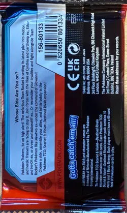 Pokemon Destined Rivals Booster Pack - 10 Cards / Pack - SEALED - Image 2