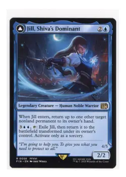 Jill, Shiva's Dominant R 0058 Regular Misprint Error Card Final Fantasy MTG NM - Image 1