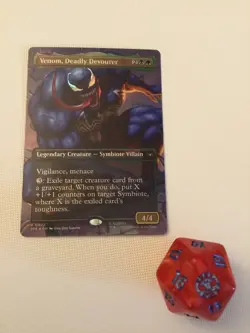 Venom, Deadly Devourer (Borderless) Marvel's Spider-Man Foil Free Shipping - Image 1
