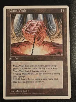 Mana Vault MtG Magic the Garthering Fourth Edition Artifact Rare - Image 1