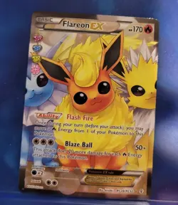 Pokemon Generations Radiant Collection Flareon EX Full Art Holo RC28/RC32 NM - Image 1