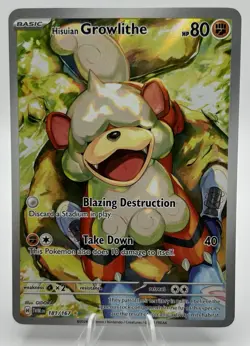 Pokemon TCG: Hisuian Growlithe 181/167 - SV06: Twilight Masquerade - IR - NM - Image 1