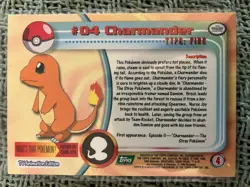 Pokemon Topps Card - #04 Charmander - Image 2