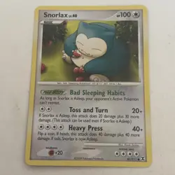 Snorlax LV.40 81/111 Common Regular Platinum Rising Rivals - Pokemon TCG NM - Image 1