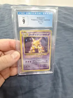 Pokemon Alakazam Base Set Japanese Holo Rare #065 CGC 9 Mint - Image 1