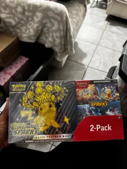 Pokemon Surging Sparks ETB & Booster Bundle Costco 2-pack Factory Sealed - Image 1