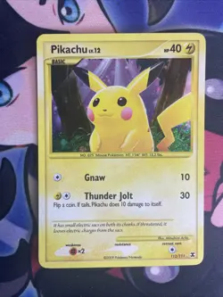 Pokemon TCG Pikachu 112/111 Rising Rivals Secret Rare Holo NM - SWIRL - Image 1