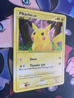 Pokemon TCG Pikachu 112/111 Rising Rivals Secret Rare Holo NM - SWIRL - Image 2