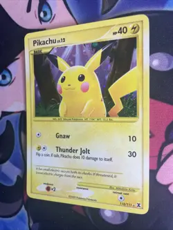 Pokemon TCG Pikachu 112/111 Rising Rivals Secret Rare Holo NM - SWIRL - Image 3